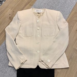 Jones New York Cream/Tan Tailored Jacket